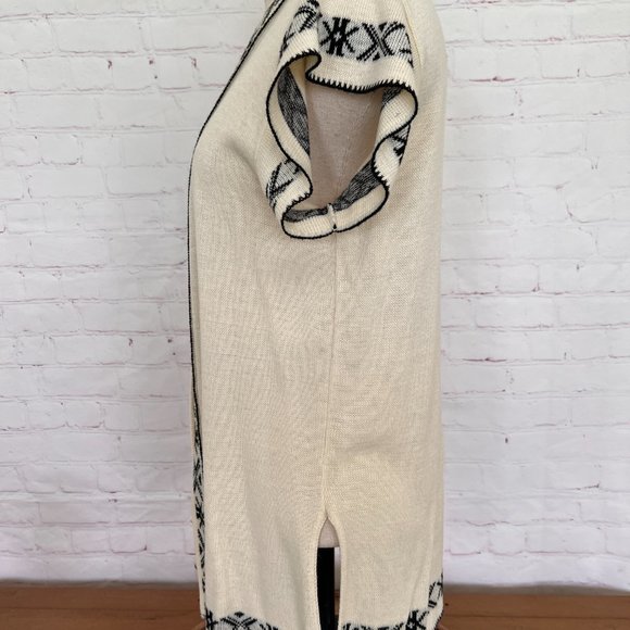 70's Aztec Print Open Cardigan - Short Sleeve - Size Medium - Picture 5 of 7